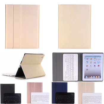 

For Apple iPad 2 3 4 9.7'Magnetically Detachable Bluetooth Keyboard Portfolio Folio Slim PU Leather Case Cover For ipad 3 ipad 4