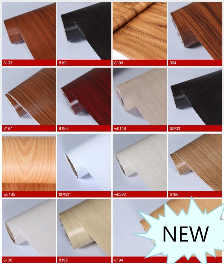 

New Furniture wood grain wallpaper 0.2 mm thickening home desktop cabinet door wall stickers wardrobe waterproof boeing film