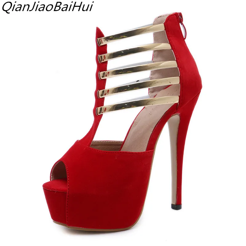 En Du 2018 Paillettes Noir Talons Métal New forme Black Stiletto Style Parti Sandales Femmes Chaussures Dames Plate Creux white Rouge Hauts Summer Sexy Pompes T0zwT
