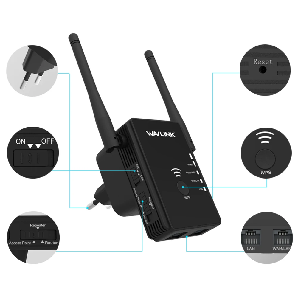 Оригинальный беспроводной Wi Fi ретранслятор N300 300 Мбит/с Универсальный
