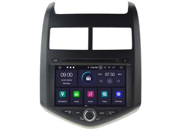 Excellent Quad-Core Android 9.0 Car DVD player for CHEVROLET AVEO car audio multimedia gps head unit device stereo support DAB OBD2 DVR 7