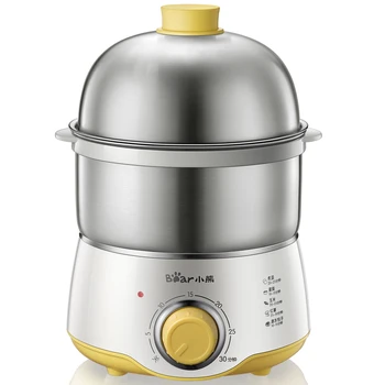 

220V Multifunctional Electric Egg Boiler Steamed Custards Cooker Machine Double Layers With Auto-off Function