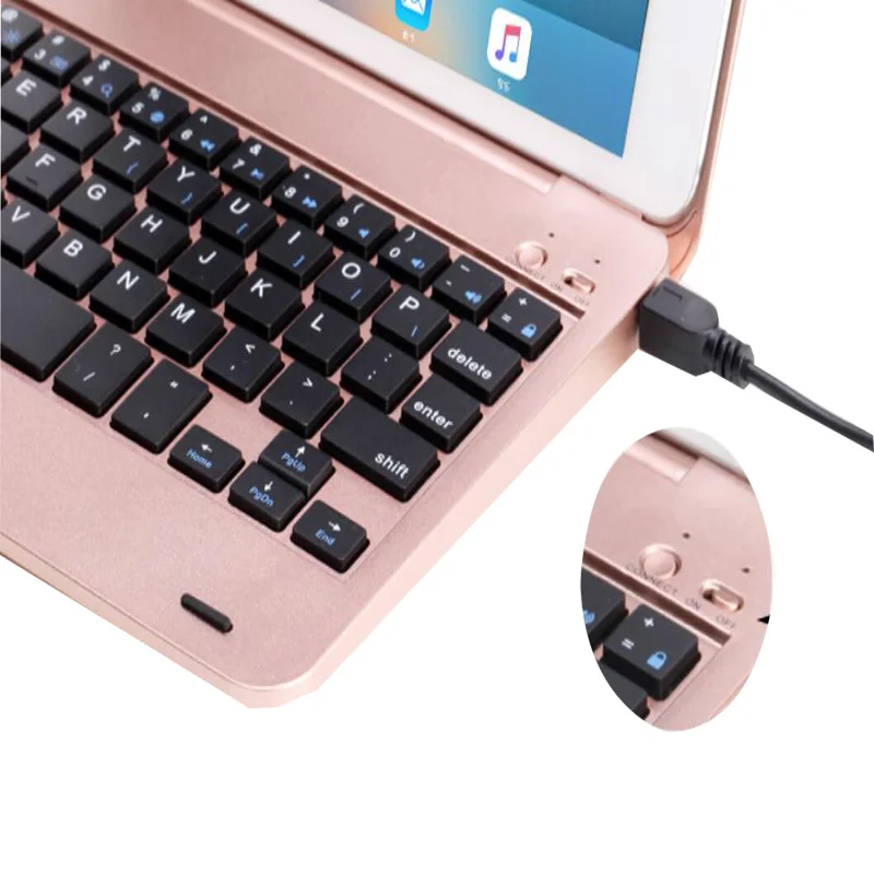 New ABS for iPad mini 2 3 Case with Keyboard Cover A1432 A1454 A1599 A1600 Bluetooth Wireless for iPad mini 2 3 Keyboard 7.9''   (4)