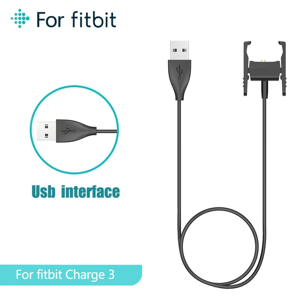 Сменное USB зарядное устройство для Fitbit Charge3 умный кабель для зарядки браслета для Fitbit Charge 3 браслет адаптер смарт-Аксессуары