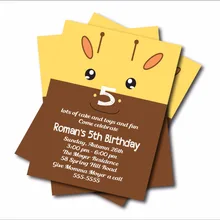 14 шт/лот Жираф приглашения на день рождения Дети лесной ребенок душ приглашает на заказ день рождения изделия для декорации