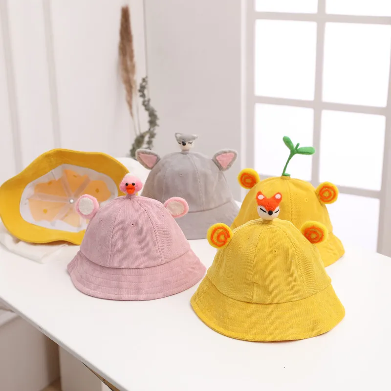 Newly Children Hat Cut Corduroy Beans 