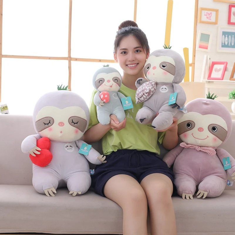 

New 1pc 30-65cm Sitting Sloth Plush Toys Creative Stuffed Animals Doll Sitting Long Baby Mother Kids Birthday Gift Christmas