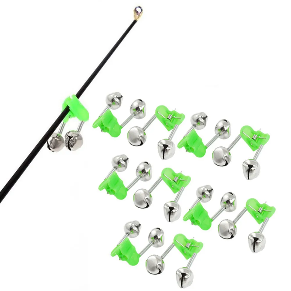 

10Pc Fishing Bite Alarms Fishing Rod Stalk Bells Clamp Tip ABS Fishing Accessory Bells Pesca Camping Tackle Accessories #45