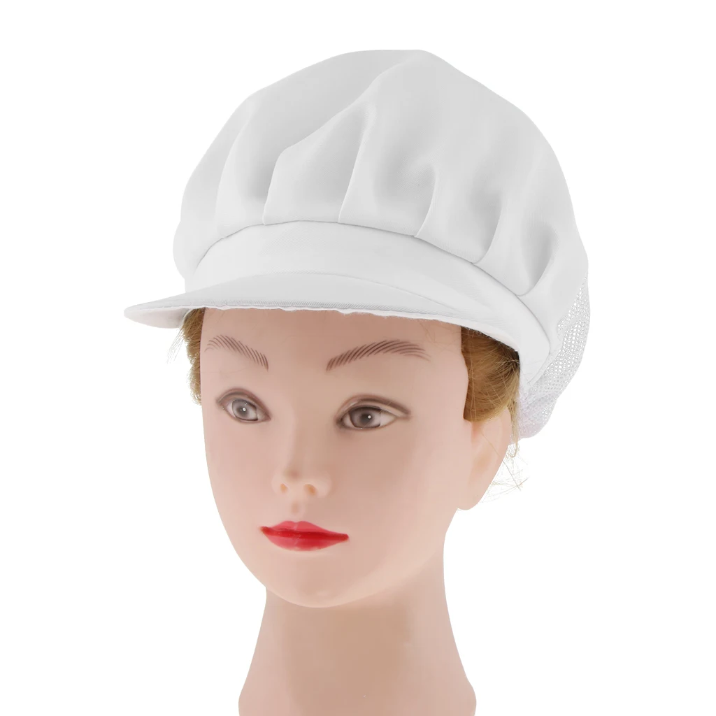 

Adjustable High Elastic Non-fading Cooking Chef Cap Kictchen Chef Hat Unisex White Dustproof Cooking Breathable Mesh Hat