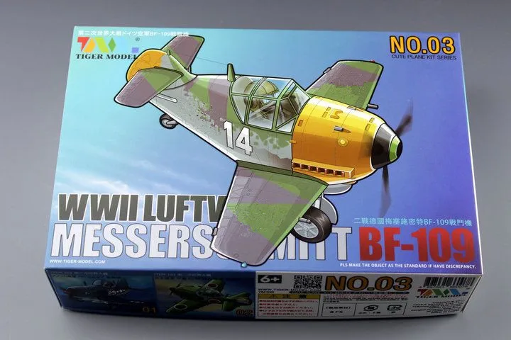 

Tiger Model 103 WWII German BF-109 Fighter Q Edition Cute Series Plastic Airplane Aircraft Assembly Model Kit