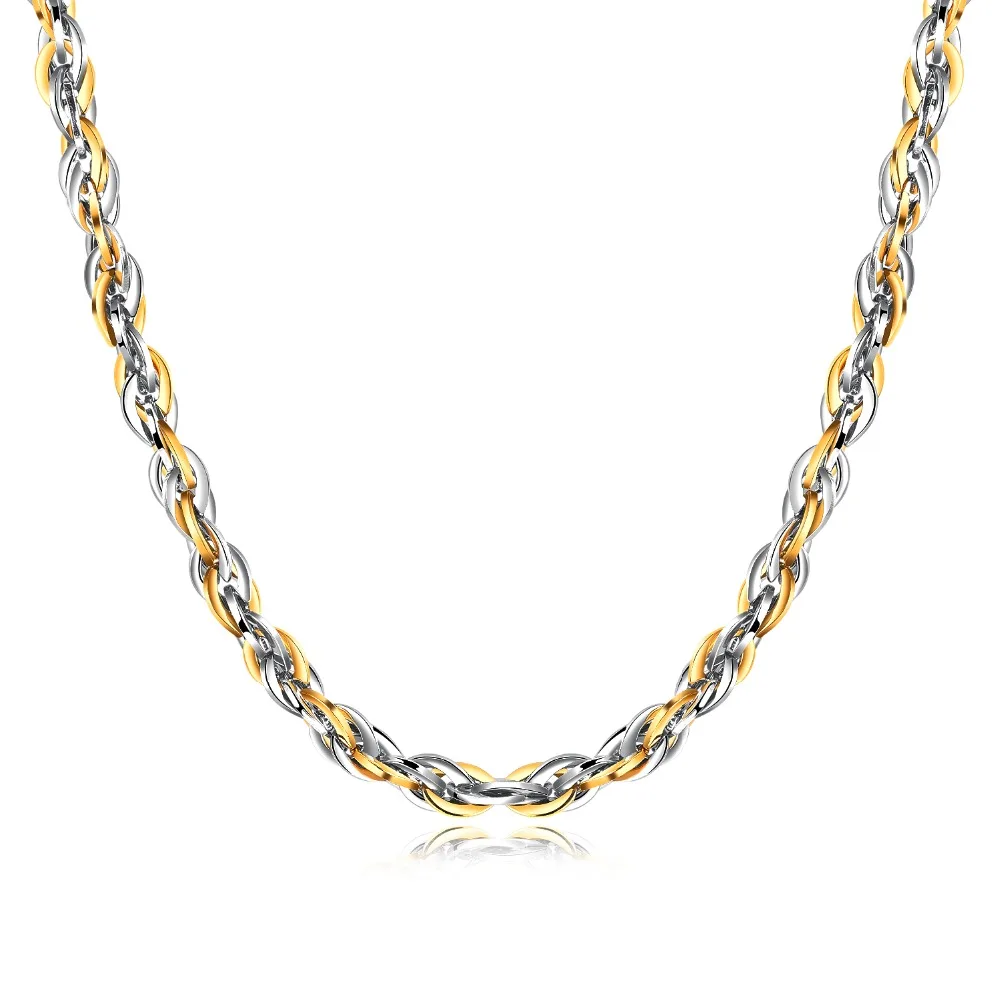 Punk Stainless Steel Men's Chain Necklace Gold Color/steel boy Jewelry Accessories Gift Punk Stainless Steel Men's Chain Necklace Gold Color/steel boy Jewelry Accessories Gift