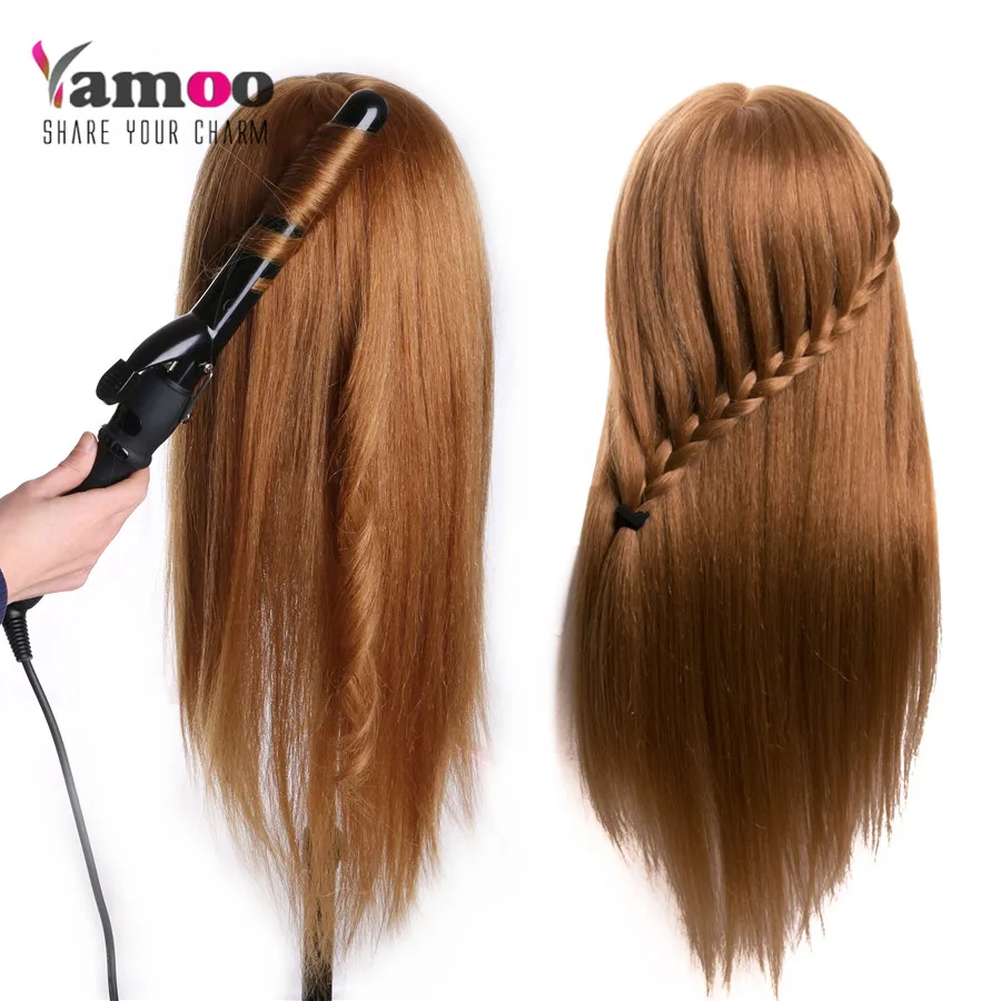 60% human hair training head human
