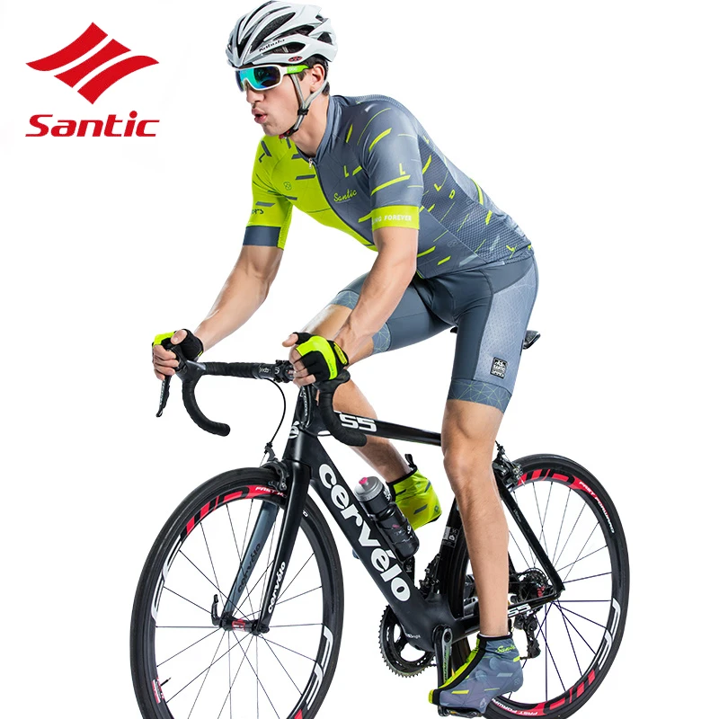 

Santic Cycling Jersey Set Men 4D Sponge Padded Pro Cycling Clothing Bike Bicycle Jersey Suits Sportswear Maillot Ropa Ciclismo