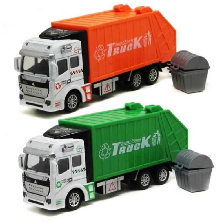 

Toy for children big car garbage truck clean sanitation trucks alloy model