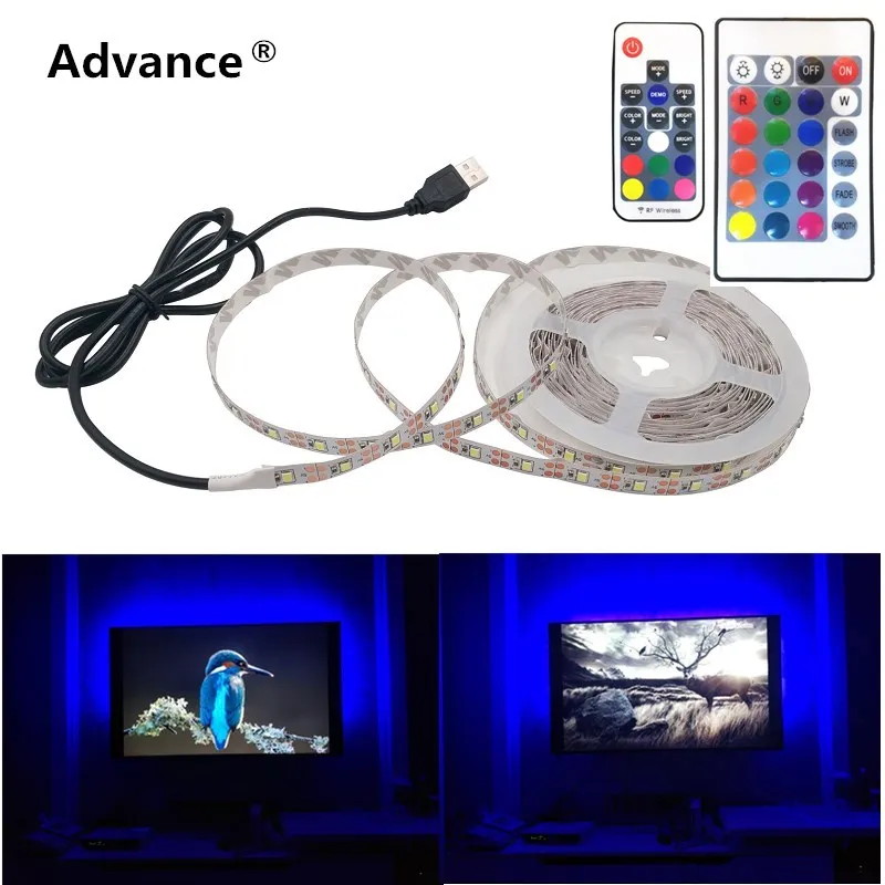 Водонепроницаемая светодиодная лента с USB 5 В IP65 SMD3528 50 см 1 м 2 3 4 розовая зеленая