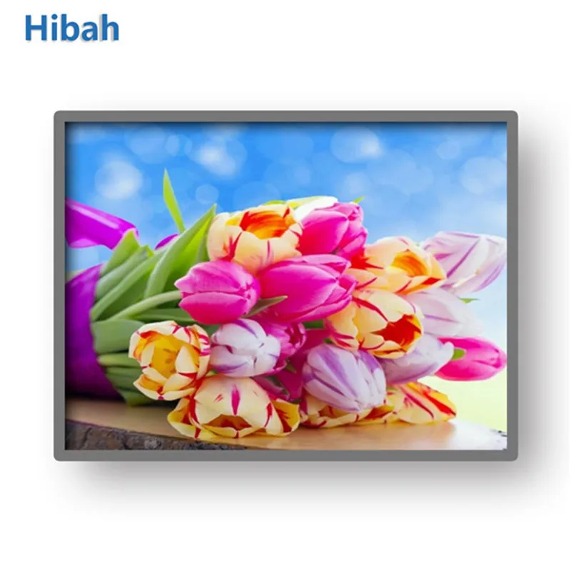 

Mosaic Embroidered Cross Stitch Cartoon Flower Picture Home Decoration Gift Round 5D DIY Diamond Painting Cross Stitch Set