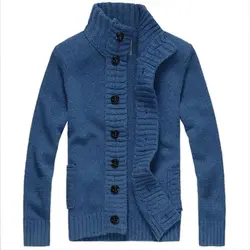 2017 Новый вязаный кардиган, свитер толстый свитер пальто линия Повседневная куртка синий размер XXL