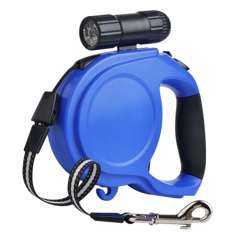 5M LED Light Large Dog Leash Retractable Extending Pet