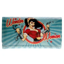 Wonder woman кошелек манга длинные модные женский кошелек из полиуретана DFT-1387
