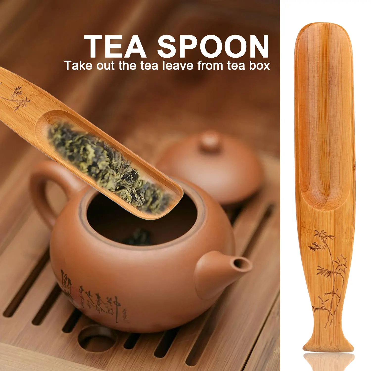 5 шт./компл. классические чайные аксессуары Совок игольчатый экскаватор чай зажим для чая ручной работы из натурального бамбука в китайском стиле с коробкой