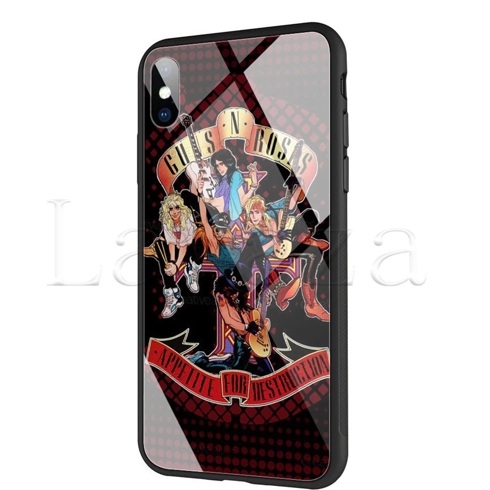 Чехол Lavaza guns N Roses из закаленного стекла TPU для iPhone XS MAX XR X 8 7 6 6S Plus - Цвет: TG9