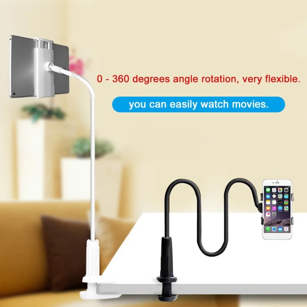 

Universal Flexible Desktop Mobile Phone Tablets Holder Stand 360 Degree Rotation Lazy Bed Tablet Smartphone Mount