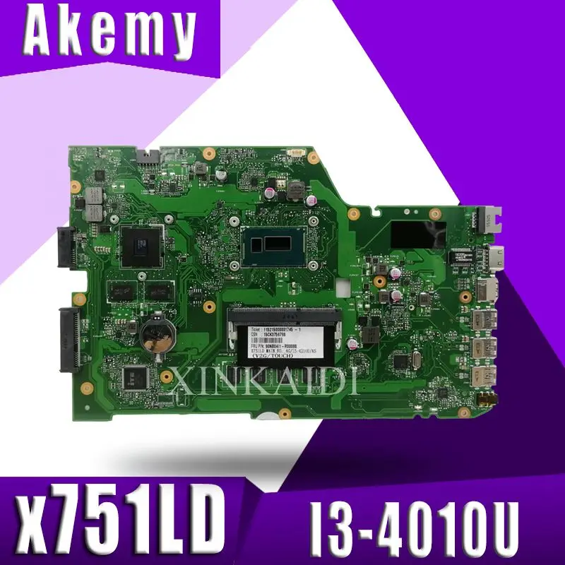 Материнская плата XinKaidi X751LA для ноутбука ASUS X751LAB X751LD X751L X751 протестированная