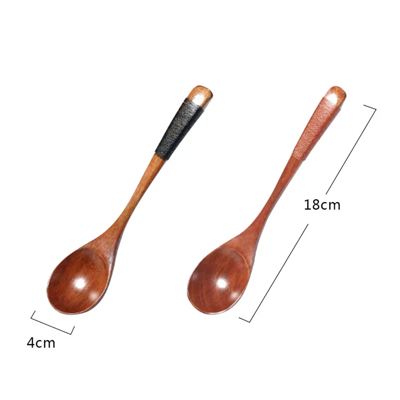 Wooden Spoon Fork Bamboo Kitchen Cooking Utensil Tools Soup-Teaspoon Tableware 2018 New Arrival Hot Sale R09 (6)