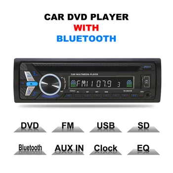 

New 1 Din Bluetooth Car DVD CD DISC Playback 12V FM Aux Input Car Stereo Radio Audio Player Receiver MP3 Player with SD/USB Port