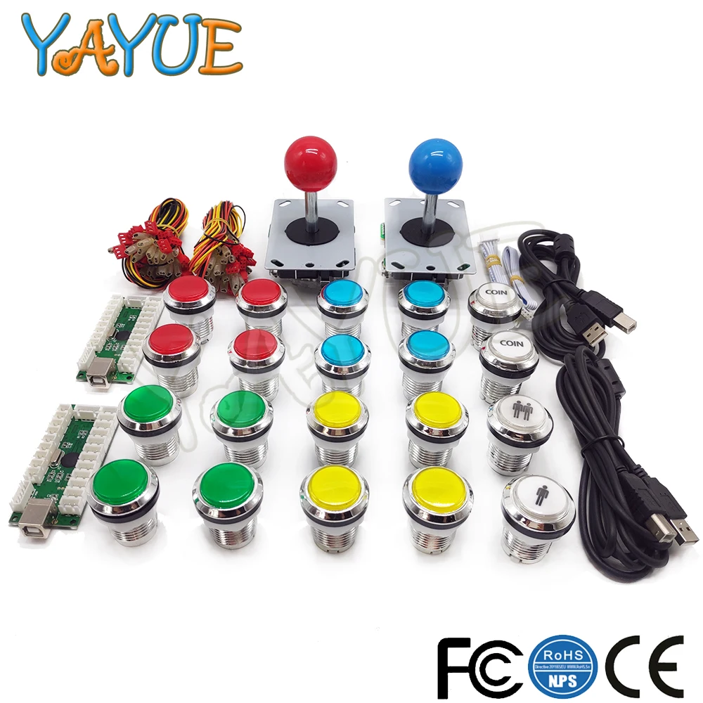 

LED Arcade Game DIY Parts PC to Joystick Buttons For USB MAME Cabinet & Raspberry Pi RetroPie DIY Projects