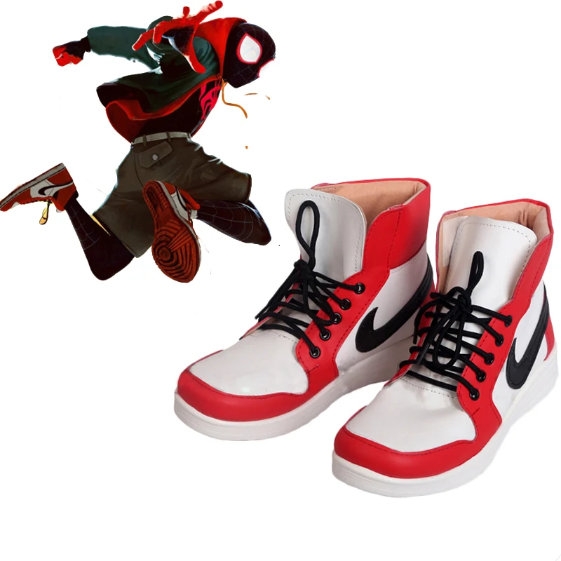 Обувь для костюмированной вечеринки из фильма «Человек-паук в стихах-паук», «Майлз Моралес»; обувь на заказ