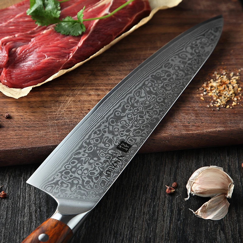 Xinzuo 10 Inch Chef Knife Japanese Damascus Steel Kitchen Knives