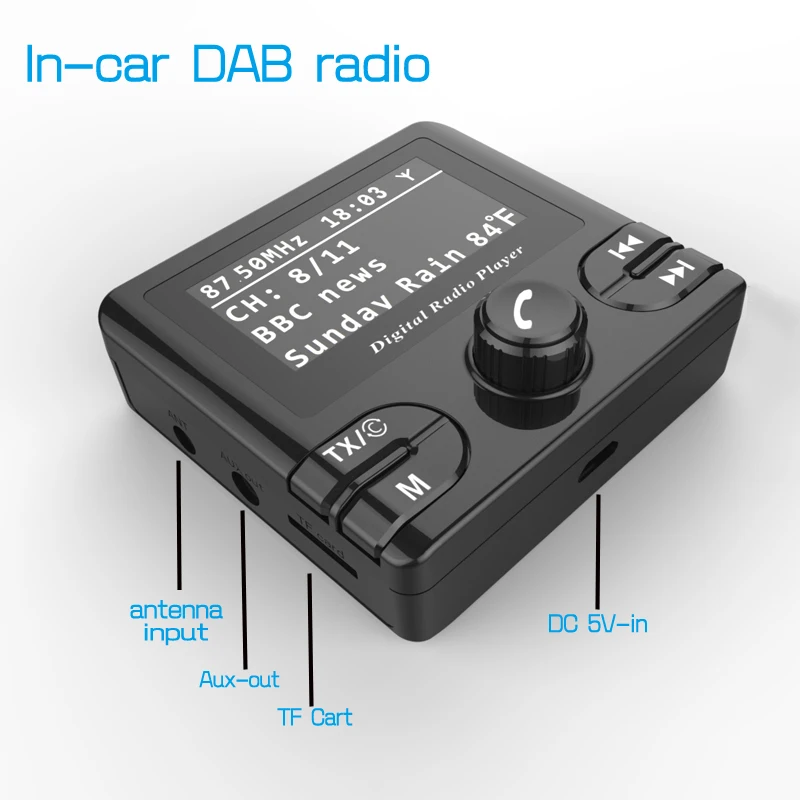 Fdoman автомобильный dab plus цифровой радиоприемник адаптер fm-передатчик с Bluetooth handsfree