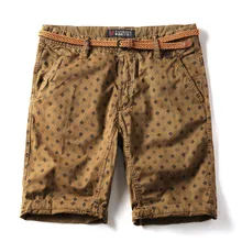 Летние пляжные шорты с принтом, мужские классические дизайнерские бриджи, хлопковые шорты с пятью пенсами, повседневные шорты большого размера мужские