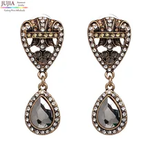 Хорошее качество, новинка,, винтажные Кристальные серьги, модные женские массивные серьги-гвоздики для женщин