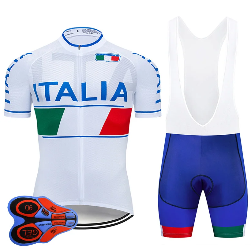 

2019 Pro Team ITALIA Cycling Jersey 9D Bib Set MTB Uniform Bicycle Clothing Quick Dry Bike Clothes Wear Ropa ciclismo gel pad