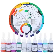 Тушь для бровей Косметика Профессиональная Татуировка чернила пигмент татуировки макияж цвет колесо смешивания руководство набор Пигмент