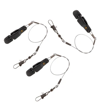 

3pcs Snap Release Clip w/ Leader Snap for Outrigger Downrigger Planer Board