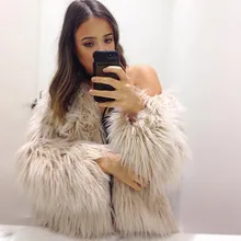 Новинка, зимнее теплое пальто из искусственного меха лисы, куртки, Casacos Femininos, парка с длинным рукавом, меховая куртка, пальто, верхняя одежда размера плюс, WDC944