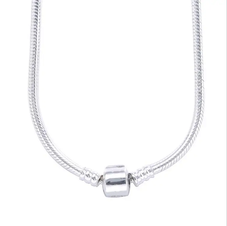 

High Quality 925 Sterling Silver Necklace 2018 The New Simple fashion Snake chain basis chain European female Jewelry accessorie