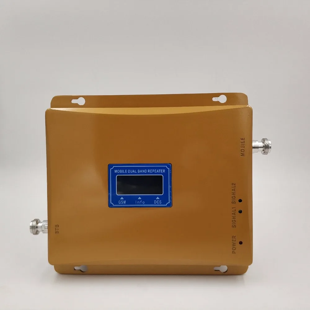 70dB Gain Dual Band Booster 2G GSM 900 3G 4G DCS/LTE 1800 Cellular Cell Phone Signal Repeater Signal Amplifier with LCD Display