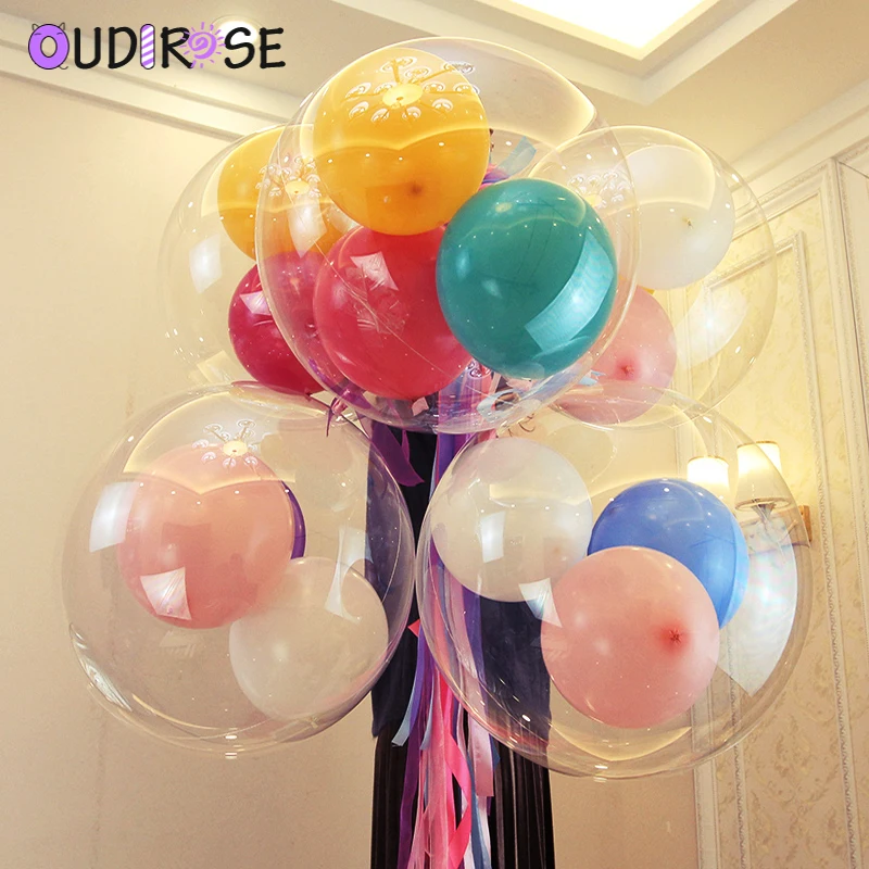OUDIROSE 9 шт./компл. 20 дюймов латексный прозрачный шар гелиевый надувной для свадьбы