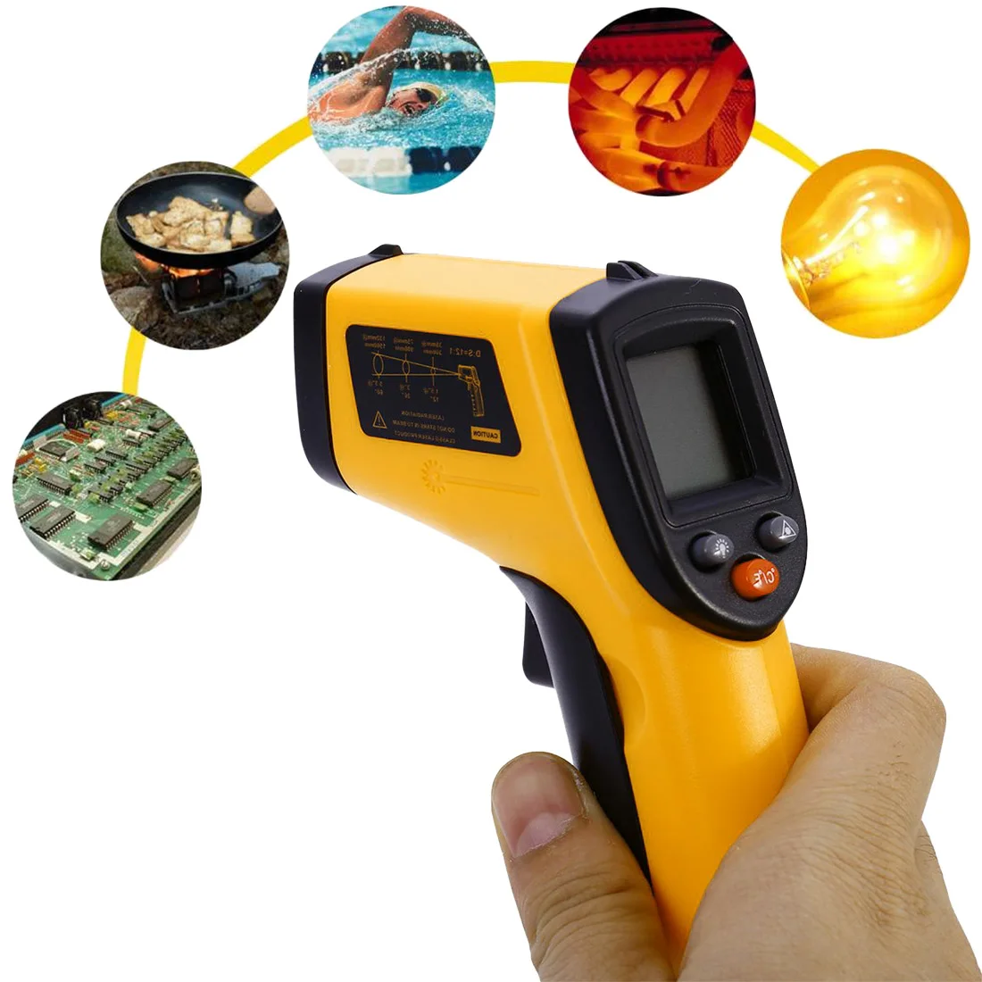 Бесконтактный термометр GM320 кухонный лазерный lcd цифровой ИК инфракрасный термометр измеритель температуры пистолет точечный-50~ 380 градусов
