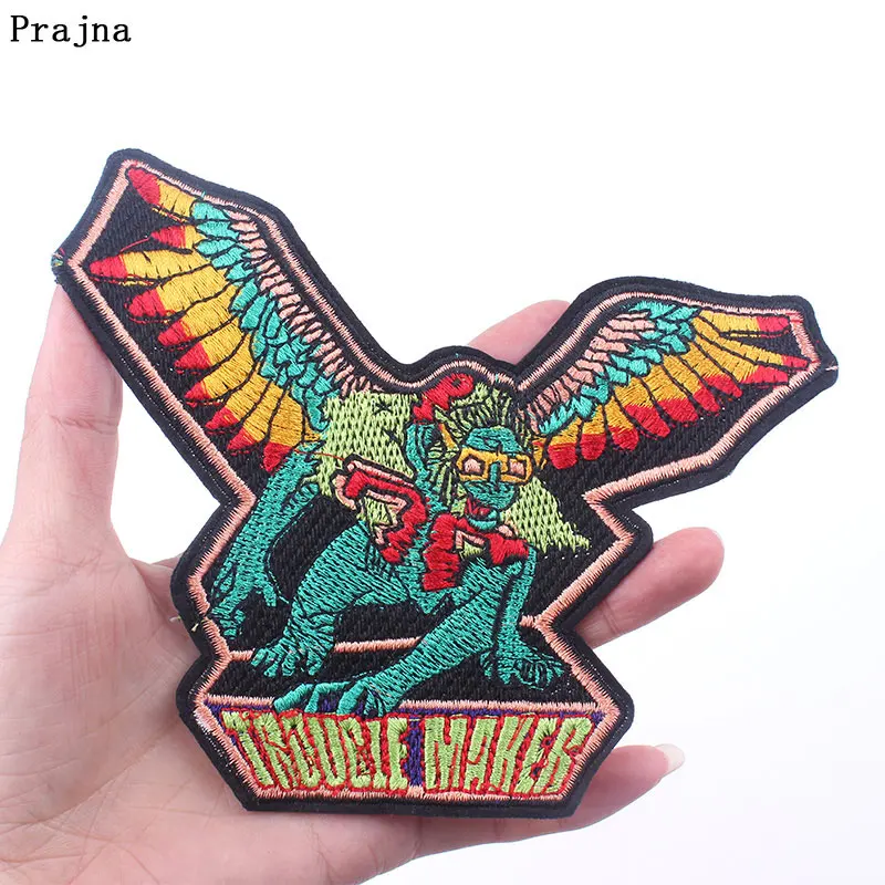 Prajna Punk Animal Ironing Patch Embroidered Sew On Patches For Clothes