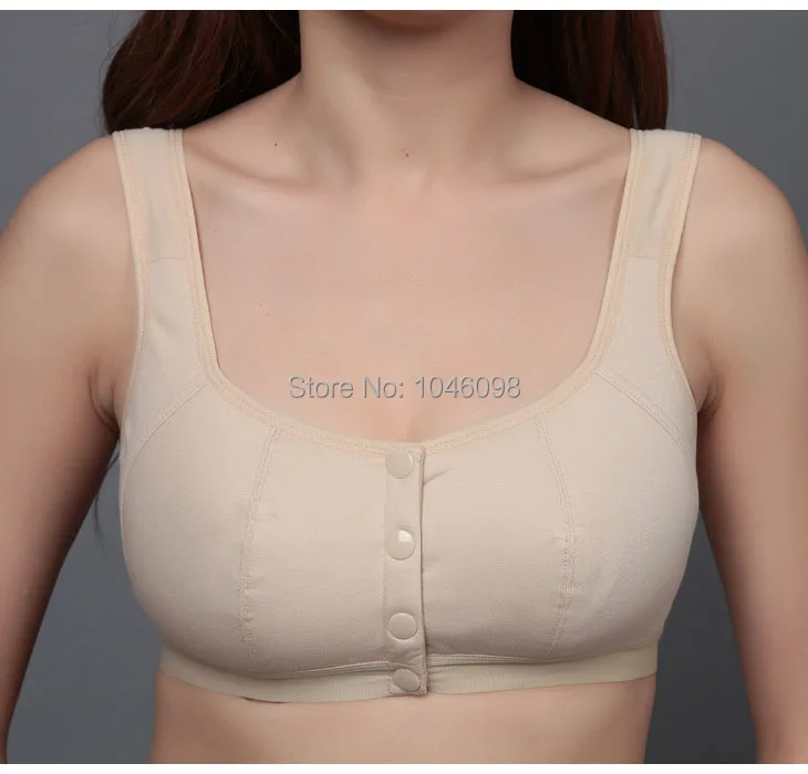 

Plus size bra 36 38 40 42 44 B C D cup bra Wireless cotton bra for women push up vest maternity nursing button front bra C3-5
