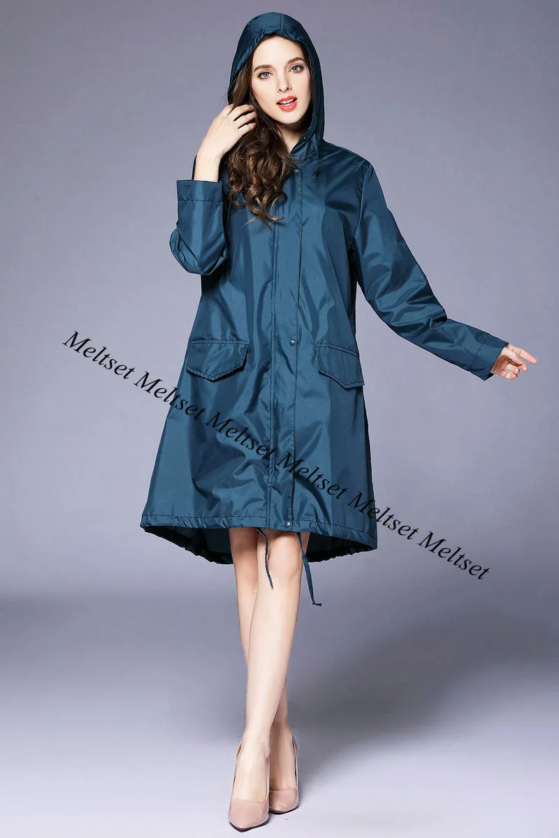 de chuva longo Poncho respirável, Rainwear ao ar livre, 6 cores