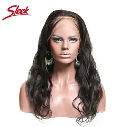 360 Кружева Лобные Парики Для Черный Для женщин 150% Плотность sleek волос Бразильский объемная волна Волосы remy 100% человеческих волос парики
