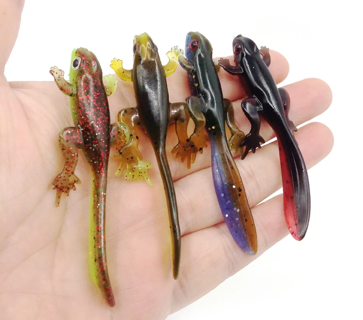 4PCS 8cm/3.8g Multicolor Artificial Lizard Soft Fishing Lures