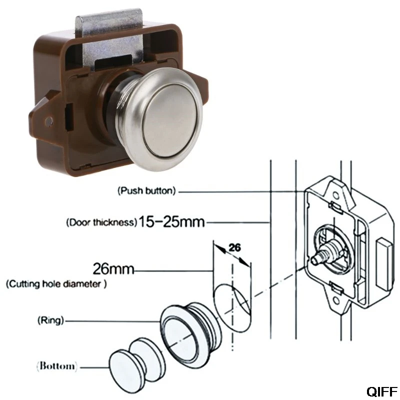 Camper Автомобильный Замок RV Караван Лодка мотор домашний шкаф ящик защелка замки с кнопками для мебельной фурнитуры 23 июля