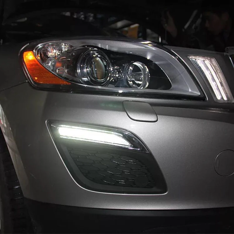 Car Flashing 2Pcs Daytime Running Lights Daylight Car LED DRL For Volvo